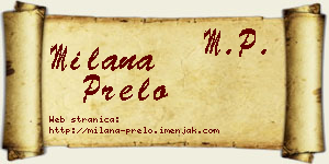 Milana Prelo vizit kartica